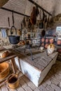 Old kitchen from the Szigliget castle in Hungary Royalty Free Stock Photo