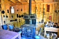 Old Kitchen with wood fired stove. Royalty Free Stock Photo