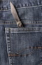 Old knife back pocket jeans