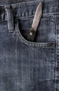 Old knife front pocket jeans