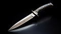 Hyperrealistic Precision: Close-up Of Distinctive Knife On Dark Background