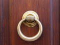 Old knocker ring of brass Royalty Free Stock Photo