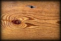 Old Knotted Pine Wood Board Vignetted Grunge Texture Detail Royalty Free Stock Photo