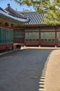 Old Korean architecture of Deoksugung royal palace of Joseon dynasty in Seoul South Korea