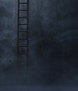 Old ladder in a dark room Royalty Free Stock Photo