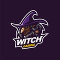 Old lady witch logo for e-sport gaming mascot logo