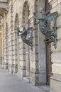 Old lamp holder on the facade