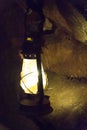 An Old Lamp inside a cave