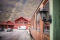 Old lamp on an old Flamsbana train carriage Royalty Free Stock Photo