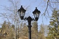 Old Lamp in the Park from Sinaia resort in Romania