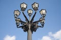 The old lamp in the streets Royalty Free Stock Photo