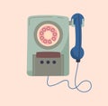 Old landline phone concept Royalty Free Stock Photo