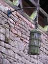 Old lantern in the castle Haut-Koenigsbourg in Alsace Royalty Free Stock Photo
