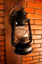 An old lantern using kerosene as fuel. Royalty Free Stock Photo