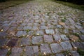 Old large gray paving stones, on the road, as a background image for your design or illustrations Royalty Free Stock Photo