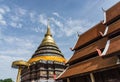 Old large pagoda with the golden pinnacle.