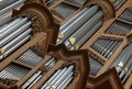 Old large pipe organ Royalty Free Stock Photo