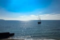 Old Large Sailing Lugger Ship Anchor in Cornish Bay