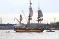 Old, large wood tourist pirate ship for entertainment Royalty Free Stock Photo