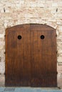 Old and large wooden door Royalty Free Stock Photo