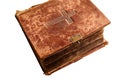 Old Large Worn Bible On White Background Royalty Free Stock Photo