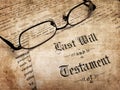 Old Last Will and Testament Estate Planning Death and Giving Away Property Royalty Free Stock Photo