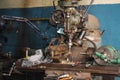 Old Lathes machine are used in woodturning, metalworking, metal