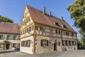 Old latin school in small bavarian town Weissenburg, Germany Royalty Free Stock Photo