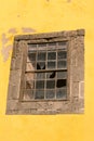 Old Lattice Window With Broken Glass