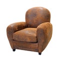 Old leather armchair Royalty Free Stock Photo