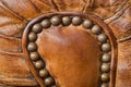 Old leather armchair detail Royalty Free Stock Photo
