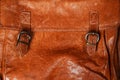 Old leather bag detail Royalty Free Stock Photo