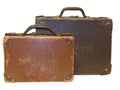 Old leather bags Royalty Free Stock Photo