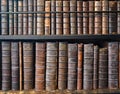 Old leather bound books Royalty Free Stock Photo