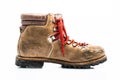 Old leather mountain shoe Royalty Free Stock Photo