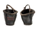 Old leather original fire buckets