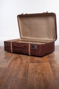 Old leather suitcase