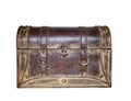 Old leather suitcase, fragment Royalty Free Stock Photo