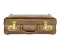 Old leather suitcase isolated Royalty Free Stock Photo