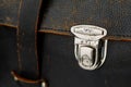 old leather suitcase lock. background image Royalty Free Stock Photo