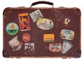 Old leather suitcase Royalty Free Stock Photo