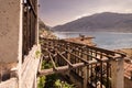 Old lemon house in Limone sul Garda, Italy. Royalty Free Stock Photo