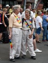 Old lesbian couple - Prague Pride 2015 Royalty Free Stock Photo