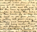 Old letter handwriting detail Royalty Free Stock Photo