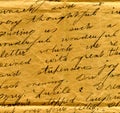 Old letter handwriting detail Royalty Free Stock Photo