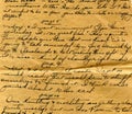 Old letter handwriting detail Royalty Free Stock Photo