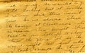 Old letter handwriting detail Royalty Free Stock Photo