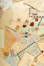 Old letters and envelopes Royalty Free Stock Photo