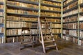 Old library inside the Monastery. Visitors can see the unique replica of the Turine canvas from the year 1651 inside. Codex Gigas Royalty Free Stock Photo