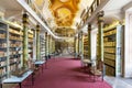 Old library inside the Monastery. Visitors can see the unique replica of the Turine canvas from the year 1651 inside. Codex Gigas Royalty Free Stock Photo